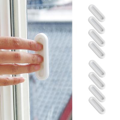 8pcs Self-adhesive Door Handles for Window Cabinet Drawer Wardrobe Sliding Door Handle Glass Non-slip Grip Auxiliary Handles
