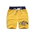 Kids Boys Shorts Pocket Letter Breathable Soft Comfort Shorts Outdoor Sports Cool Daily Yellow Blue Green Mid Waist