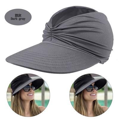 Summer Beach Sun Hat Women's Empty Top Hat 50 Sun Sun Hat Ladies Outdoor Sports Hat