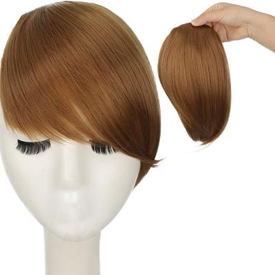 Clip in Side Bangs Hair Pieces Blonde Straight Synthetic Extensions for Women