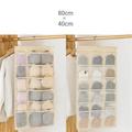 Dual-Sided Hanging Closet Organizer Pocket for Underwear Stocking Toiletries Accessories Bra Dresser Panty Socks Drawers Home Basics