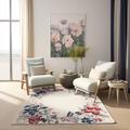 Spring Floral Berries Area Rug Kitchen Mat Non-Slip Oil Proof Floor Mat Livingroom Rug Indoor Outdoor Mat Bedroom Decor Bathroom Mat Entrance Rug Door Mat Bird Tree of Life