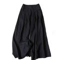 Women's Culottes Wide Leg Wide Leg Pants Trousers 100% Cotton Plain Pocket Baggy Full Length High Waist Casual Lounge Casual Daily Black White M L Autumn / Fall Spring Summer