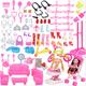 Gift Box Set Lele Pink Doll Accessories Toy Diy Material Pack Foreign Doll Clothes Hanging Skirt For Children 118 Pieces