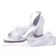 Women's Wedding Shoes Dress Shoes Bridal Shoes Ribbon Tie Lace-up Cuban Heel Open Toe Minimalism Satin Lace-up Black White Ivory