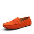 Men's Loafers Slip-Ons Suede Shoes Driving Shoes Light Soles Plus Size Walking Casual Outdoor Office Career Suede Non-slipping Loafer Wine Royal Blue Orange Summer Spring