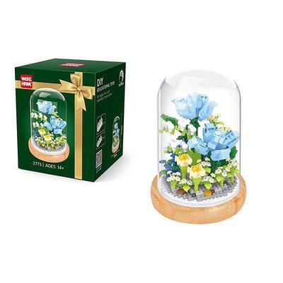 Women's Day Gifts Building Blocks,Create Beautiful Flower Bouquets with this 1pc Flower Building Kit - Perfect for Adults Kids! Mother's Day Gifts for MoM