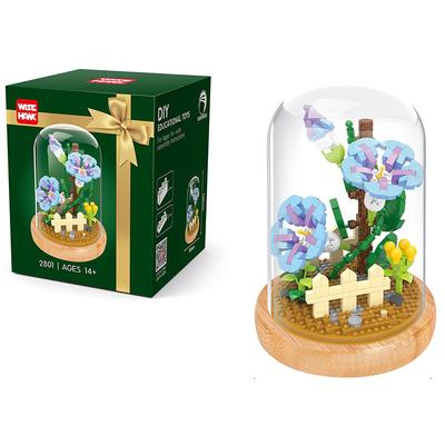 Women's Day Gifts Building Blocks,Create Beautiful Flower Bouquets with this 1pc Flower Building Kit - Perfect for Adults Kids! Mother's Day Gifts for MoM