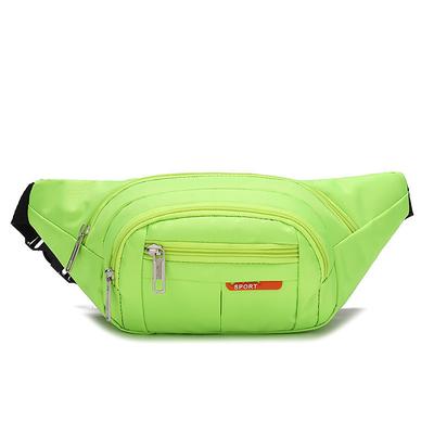 Unisex Black Waterproof Waist Bag - Multi-Pocket Fanny Pack with Adjustable Strap, Durable Belt Bag for Travel, Sports, Hiking, and Outdoor Activities