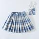 Kids Girls' Skirt Red Plaid Solid Colored Pleated Spring Summer Basic School 3-12 Years