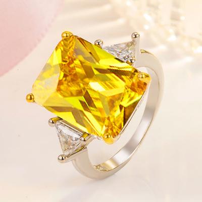 Ring Wedding Geometrical White Yellow Rosy Pink Copper Rhinestone Stylish Simple Luxury 1pc / Women's / One Earring