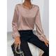 Women's Shirt Blouse Black Pink Beige Leopard Sparkly Print Long Sleeve Daily Weekend Streetwear Casual Shirt Collar Regular Lantern Sleeve S