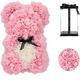 Women's Day Gifts TEDDY Day Valentine's Day Immortal Rose Bear Simulation foam Flower Bear Gift Birthday Gift Rose Bear 25cm Mother's Day Gifts for MoM