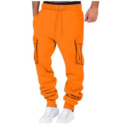 Men's Sweatpants Joggers Trousers Cargo Sweatpants Drawstring Elastic Waist Multi Pocket Plain Comfort Breathable Casual Daily Holiday Sports Fashion Black White