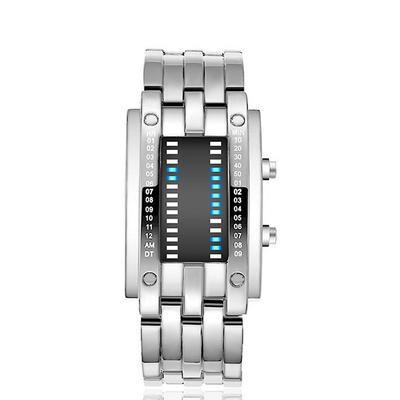 Digital Watch for Men Cool Fashion Wristwatch LED Light Stainless Steel Sports Bracelet Male Wrist Watch Father's Day Gifts