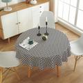 Cotton Nordic Round Tablecloth Colored Stripe Tree Cover Washable Table Cloth for Tea Table