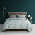 100% Cotton Duvet Cover Flat Sheet Fitted Sheet Free Combination, 300 Thread Count Sateen Bedding Set Premium Quality Comforter Cover Pillowcase Grey Bed Collection