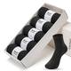 Men's 5 Pairs Black White Color Solid / Plain Color Office Casual Daily Spring Fall All Seasons Casual Socks Business