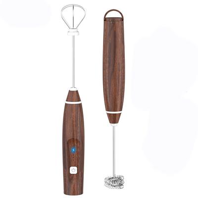 1pc Handheld Coffee Frother, USB-Rechargeable Hand Frother, With 2 Stainless Whisks, 3-Speed Adjustable Handheld Milk Frother For Cappuccinos, Hot Chocolate, Milkshakes, Egg Mix