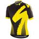 21Grams Men's Cycling Jersey Short Sleeve Bike Top with 3 Rear Pockets Mountain Bike MTB Road Bike Cycling Breathable Moisture Wicking Quick Dry Reflective Strips Black White Yellow Color Block