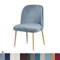 Dining Chair Cover Stretch Velvet Upholstered Side Dining Chair Cover Slipcover Curved Back Mid Century Accent Dining Chair Covers for Kitchen Living Room