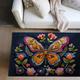 Multicolor Butterfly Area Rug Kitchen Mat Non-Slip Oil Proof Floor Mat Livingroom Rug Indoor Outdoor Mat Bedroom Decor Bathroom Mat Entrance Rug Door Mat