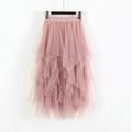 Women's Skirt Dress Swing Work Skirts Tutu Midi Skirts Layered Tulle Solid Colored Party Halloween Summer Organza Elegant Luxurious Princess Lolita Tutus Princess Apricot Black White Pink