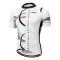 21Grams Men's Cycling Jersey Short Sleeve Bike Jersey Top with 3 Rear Pockets Mountain Bike MTB Road Bike Cycling Breathable Ultraviolet Resistant Front Zipper Quick Dry White Yellow Pink Polyester