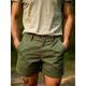 Men's Shorts Chino Shorts Bermuda shorts Work Shorts Button Pocket Plain Comfort Short Outdoor Daily Going out Cotton Blend Streetwear Stylish Black Navy Blue