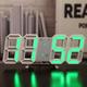 3D LED Digital Clock Alarm Nordic Wall Clocks Wall Deco Glowing Night Mode Adjustable Electronic Table Clock Wall Clock Decoration Living Room LED Clock