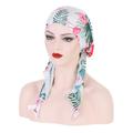 Women Printed Pre-tie Headscarf Elastic Muslim Female Turban Soft Hat Hair Loss Cover Head Wrap Headwear Stretch Bandana