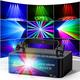 DMX512 LED Indoor Stage Lights RGB Laser Scanner Beam Effect Stage Light Sound Activated Bedroom Laser Projector Lighting Show for DJ Disco Church Birthday Party Xmas