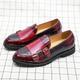 Men's Loafers Slip-Ons Tassel Loafers Leather Loafers Walking Business Casual Office Career Party Evening Plush Warm Loafer Black Burgundy Spring Fall