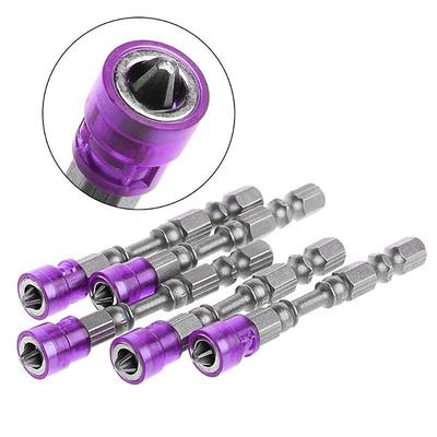 5PCS 65mm Anti-Slip Electric Magnetic Nut Driver Set 1/4 Inch Hex Shank S2 PH2 Magnetic Phillips Cross Screw Screwdriver Bits Set Electric Power Driver Bit Set Gift for Machinist