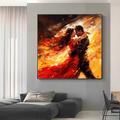 Hand Painted Lover Dancing Romantic artwork Couple artwork Tango art dance art inner Framed Painting Stretched Frame Ready to Hang
