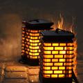 Flame Lantern Outdoor Waterproof LED Solar Garden Light 99 LEDs Dancing Flickering Flame Lights USB Charging Solar Lantern Pendant Courtyard Balcony Landscape Decoration Lighting