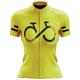 21Grams Women's Cycling Jersey Short Sleeve Bike Jersey Top with 3 Rear Pockets Mountain Bike MTB Road Bike Cycling Breathable Quick Dry Moisture Wicking Reflective Strips Black White Yellow Graphic