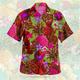 Men's Shirt Summer Hawaiian Shirt Graphic Shirt Aloha Shirt Floral Pineapple Frog Turndown Olive Green Red green Pink Red Blue 3D Print Outdoor Street Short Sleeve Button-Down Clothing Apparel