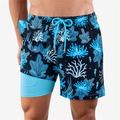 Men's Board Shorts Swim Trunks Going out Weekend Breathable Quick Dry Drawstring Elastic Waist with Pockets Color Block Short Gymnatics Casual Activewear Blue Orange