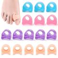 Toe Separators Hammer Toe Straightener - 2-Pack Big Toe Spacers Clear - Gel Spreader - Correct Crooked Toes - Bunion Corrector and Bunion Relief - Pads for Overlapping Hallux Valgus Yoga - Clear