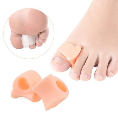 Toe Separators Hammer Toe Straightener - 2-Pack Big Toe Spacers Clear - Gel Spreader - Correct Crooked Toes - Bunion Corrector and Bunion Relief - Pads for Overlapping Hallux Valgus Yoga - Clear