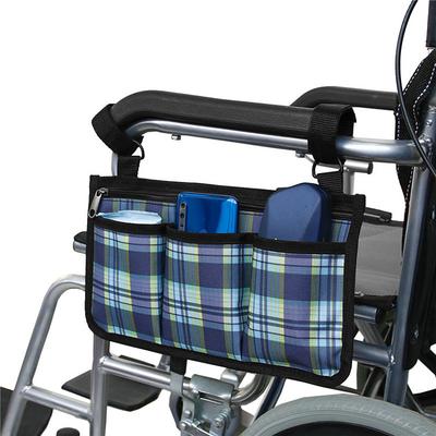 Wheelchair Armrest Organizer Bag Wheelchair Travel Accessories Storage Pouch With Pockets