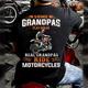 Grandpas Day Mens Graphic Shirt Prints Letter Black Tee Cotton Blend Classic Casual Short Sleeve Comfortable Outdoor Some Play Bingo Real Ride Motorcycles