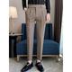 Men's Dress Pants Trousers Pleated Pants Suit Pants Gurkha Pants Pocket High Rise Plain Comfort Breathable Outdoor Daily Going out Vintage Elegant Black Light Grey