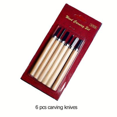 6/10/12pcs Wood Carving Set Wood Carving Tools Sculpting Kit Hand Wood Carving Tool for Beginners Woodworking Sculpting Whittling