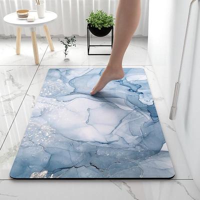 Diatomaceous Earth Bath Mat Super Absorbent Toilet Door Quick-Drying Foot Mat Entry Door Mat Non-Slip Mat