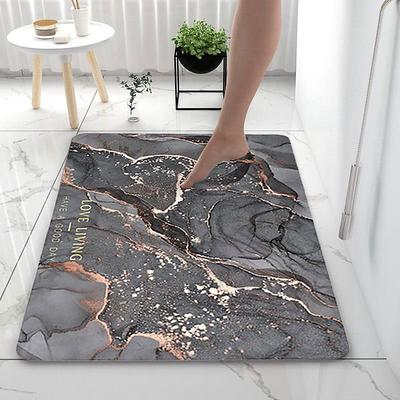 Diatomaceous Earth Bath Mat Super Absorbent Toilet Door Quick-Drying Foot Mat Entry Door Mat Non-Slip Mat