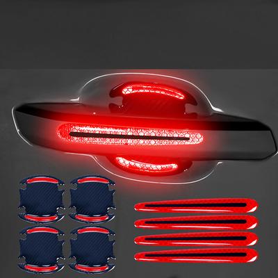8PCS Decal Tape Open Stickers Car Door Auto Reflective 3D Universal Car Accessories Strips Safety