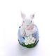 Easter Bunny Egg Figurines Rabbit Sculpture for Spring Home Wedding Green