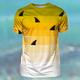 Graphic Shark Gradient Stripes Vacation Designer Casual Men's 3D Print T shirt Tee Sports Outdoor Holiday Going out T shirt Yellow Blue Sky Blue Short Sleeve Crew Neck Shirt Spring Summer Clothing